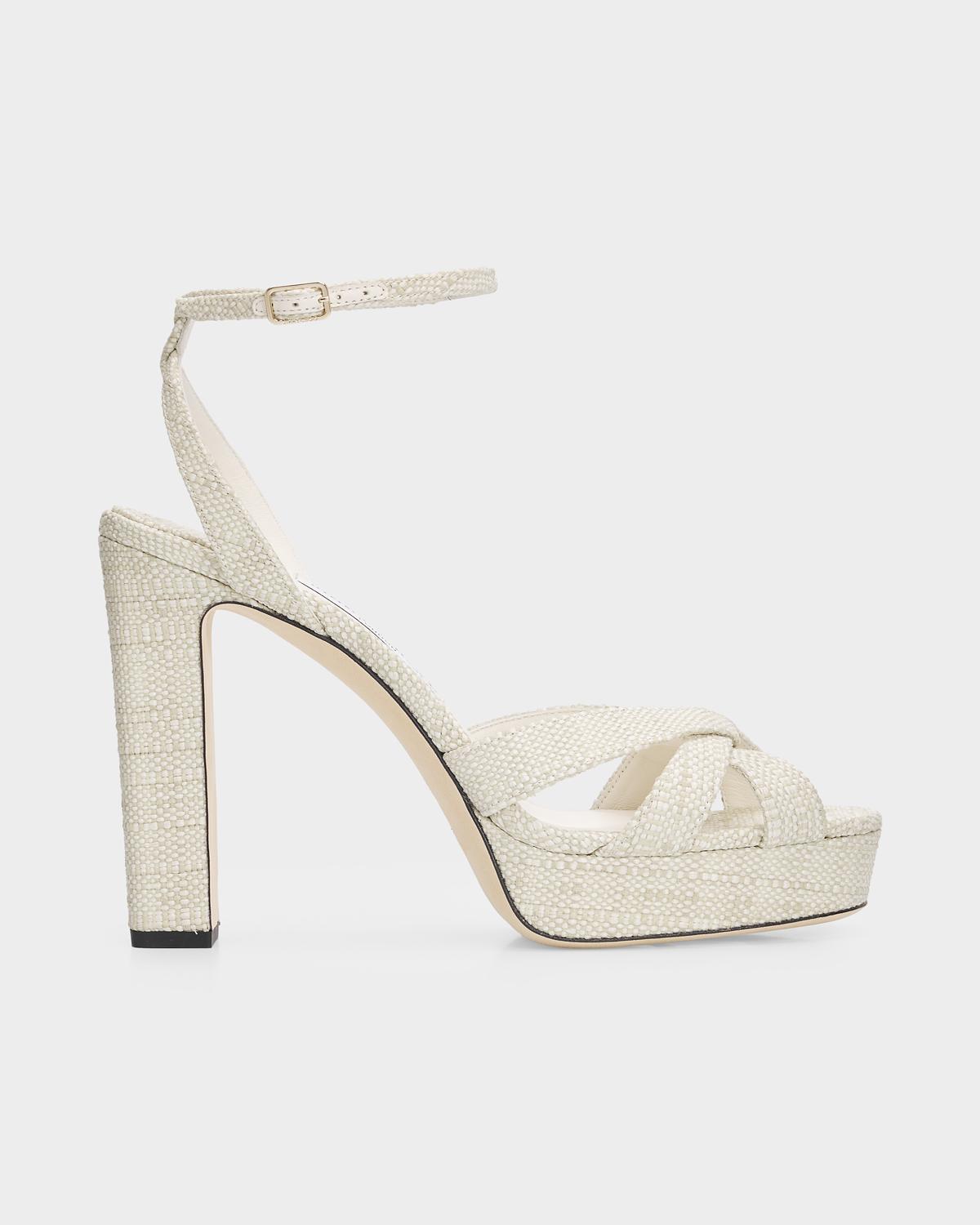 120 mm Kove Raffia Platform Sandals