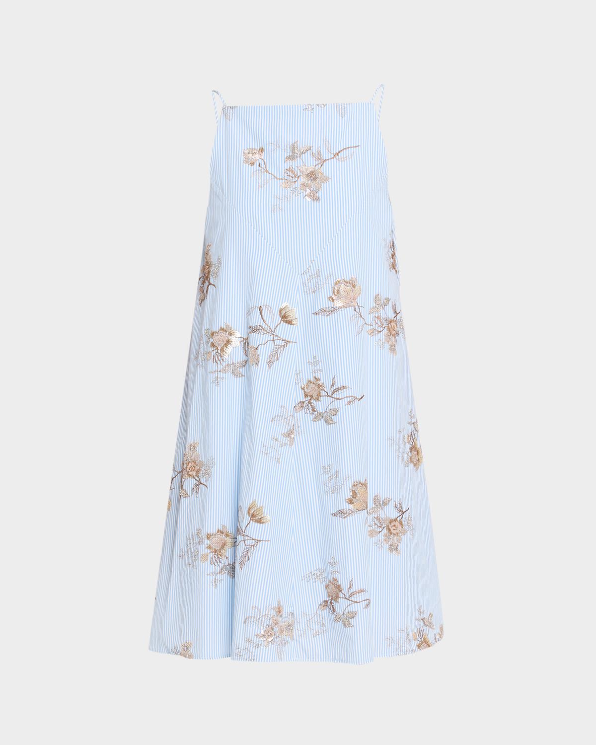 AKNVAS D 'Orsay Embellished Poplin Dress