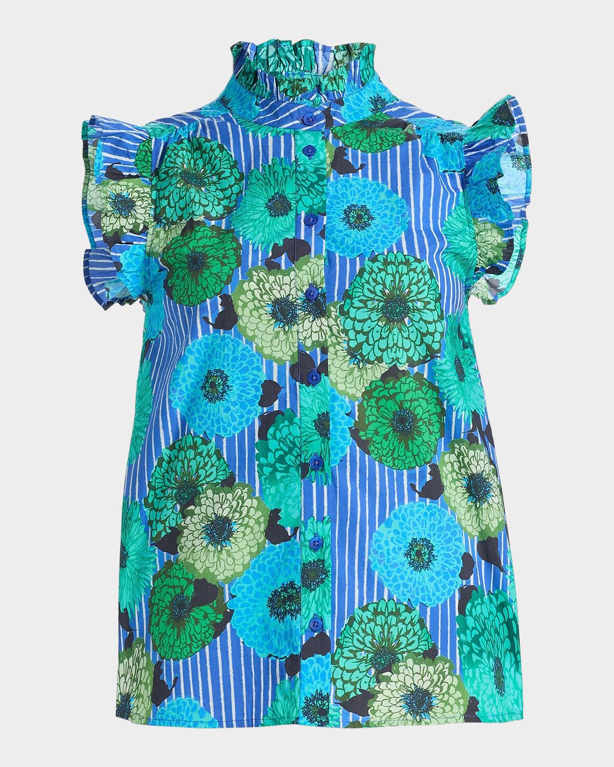 Ro S Garden Frida Floral Cotton Poplin Shirt