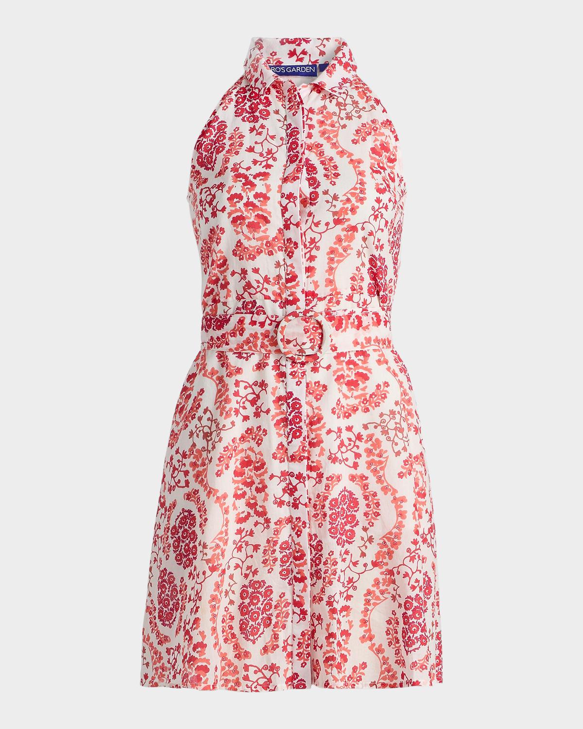 Ro S Garden Regina Floral Cotton Minidress