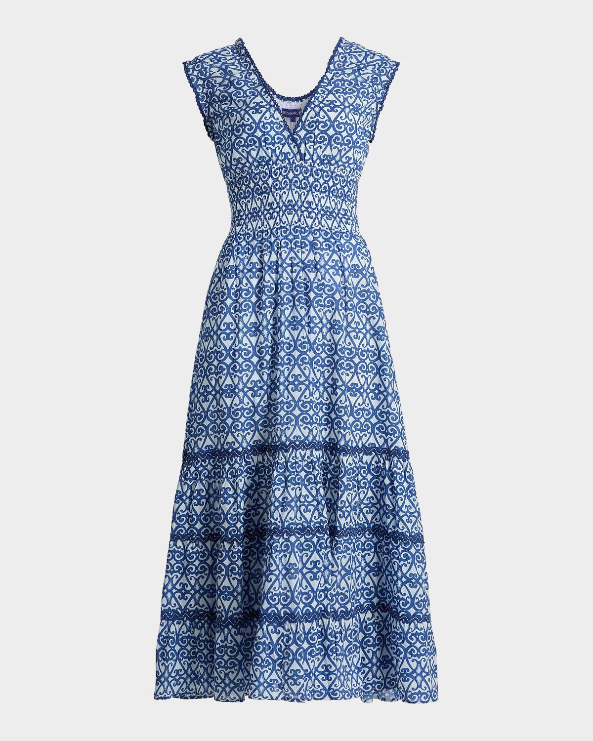 Ro S Garden Hilda Printed Cotton Midi Dress