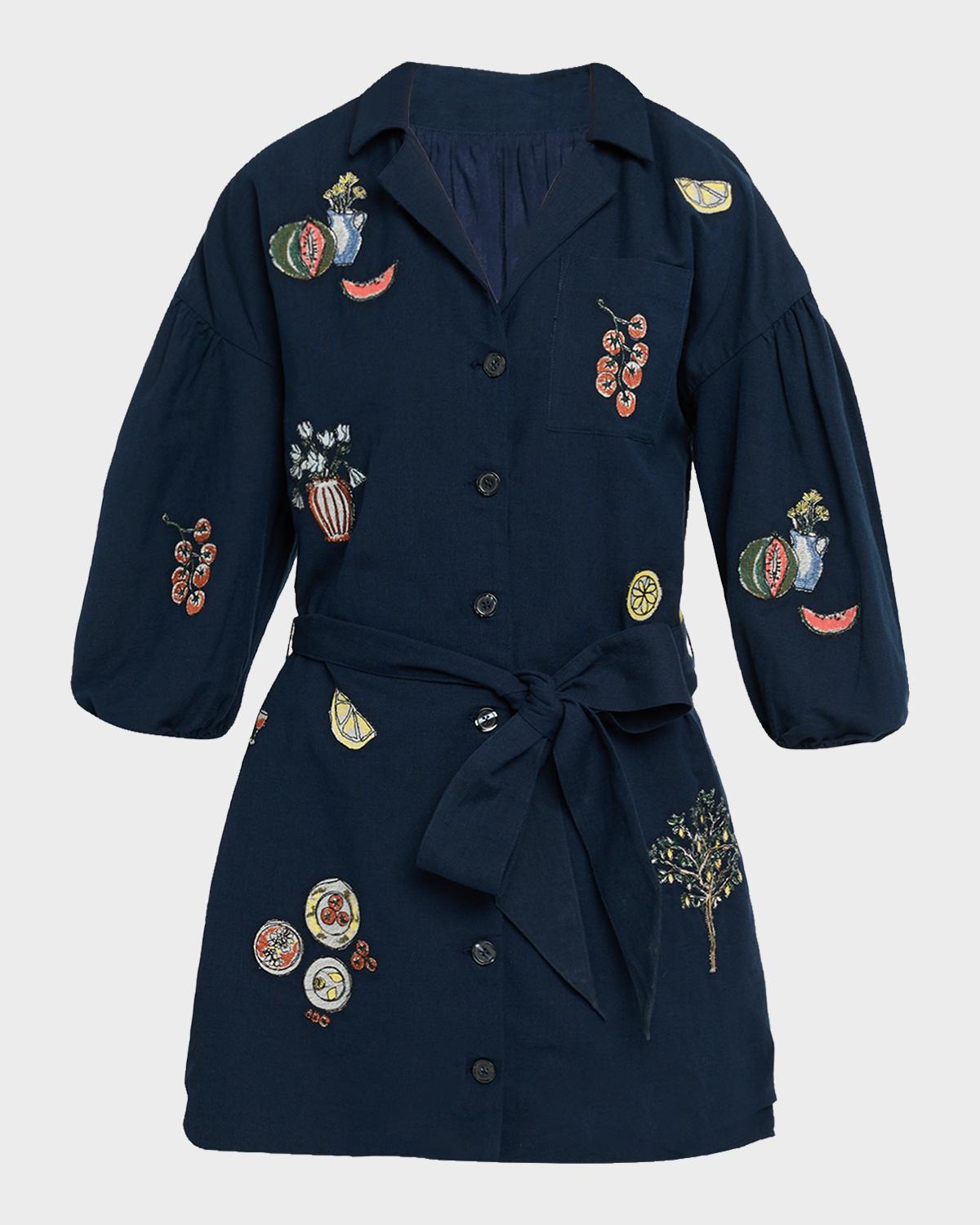 Tanya Taylor Sadie Embroidered Shirtdress