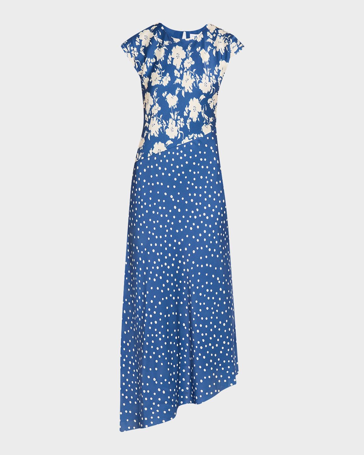 Violeta Printed Silk-Blend Maxi Dress