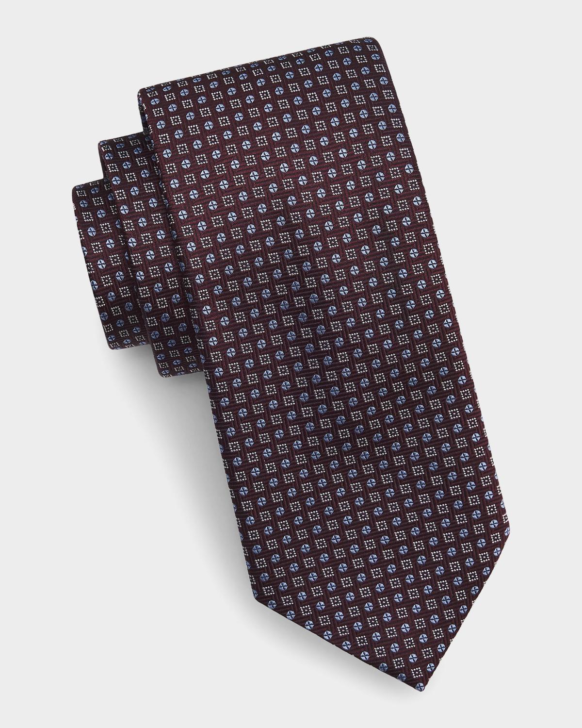 Canali Men's Geometric Woven Silk Tie