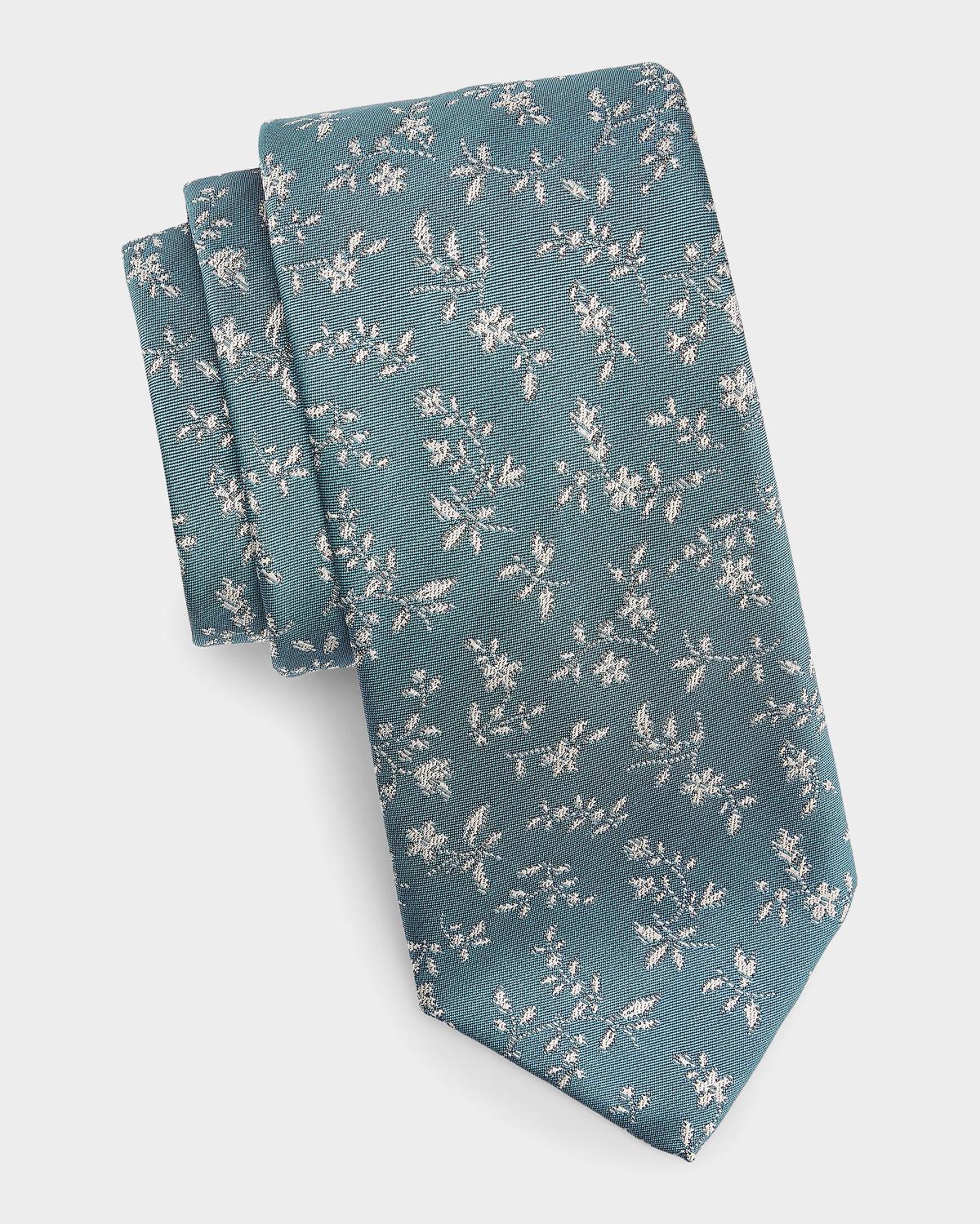 Canali Men's Floral Woven Silk Tie