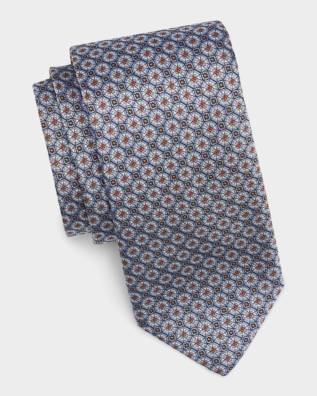 Canali Men's Geometric Woven Silk Tie