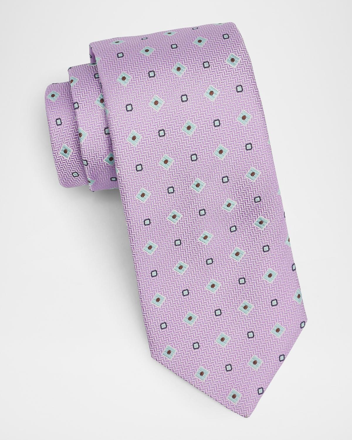 Canali Men's Medallion Woven Silk Tie
