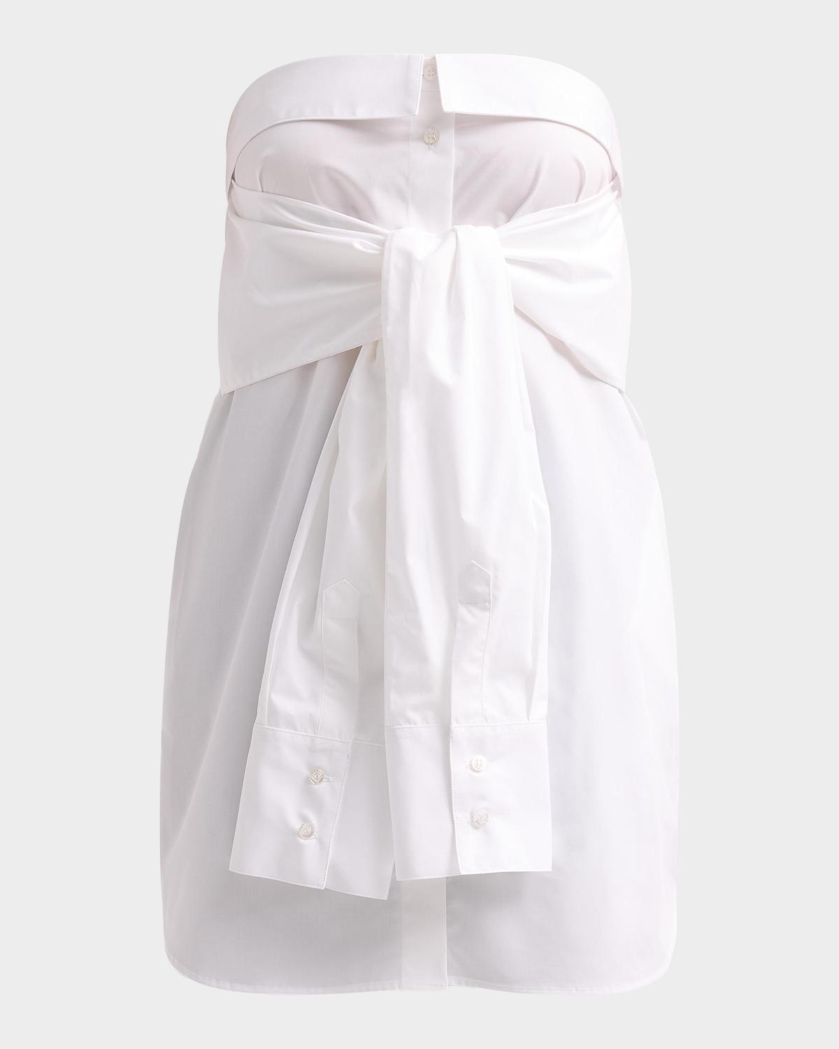 GIUSEPPE DI MORABITO Strapless Tie-Waist Shirt
