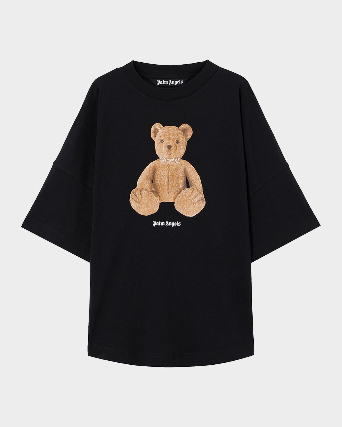 Palm Angels Men's Bear in Mind Oversized Crewneck T-Shirt