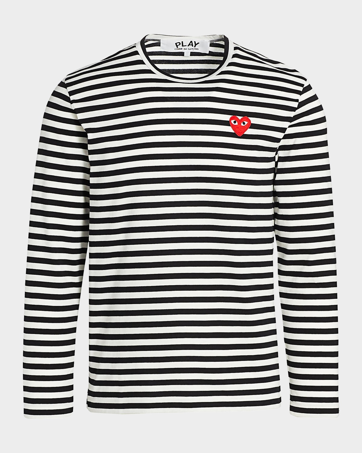 Comme des Garcons Mini Heart Long-Sleeve Cotton Tee