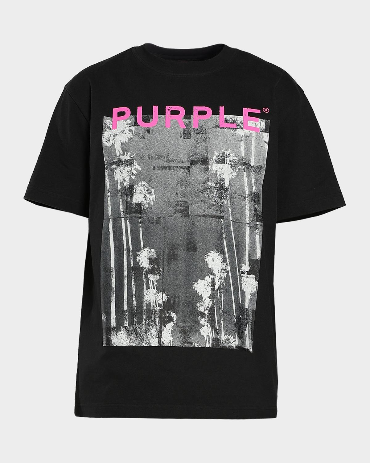 PURPLE Men's Palms Graphic Logo Crewneck T-Shirt