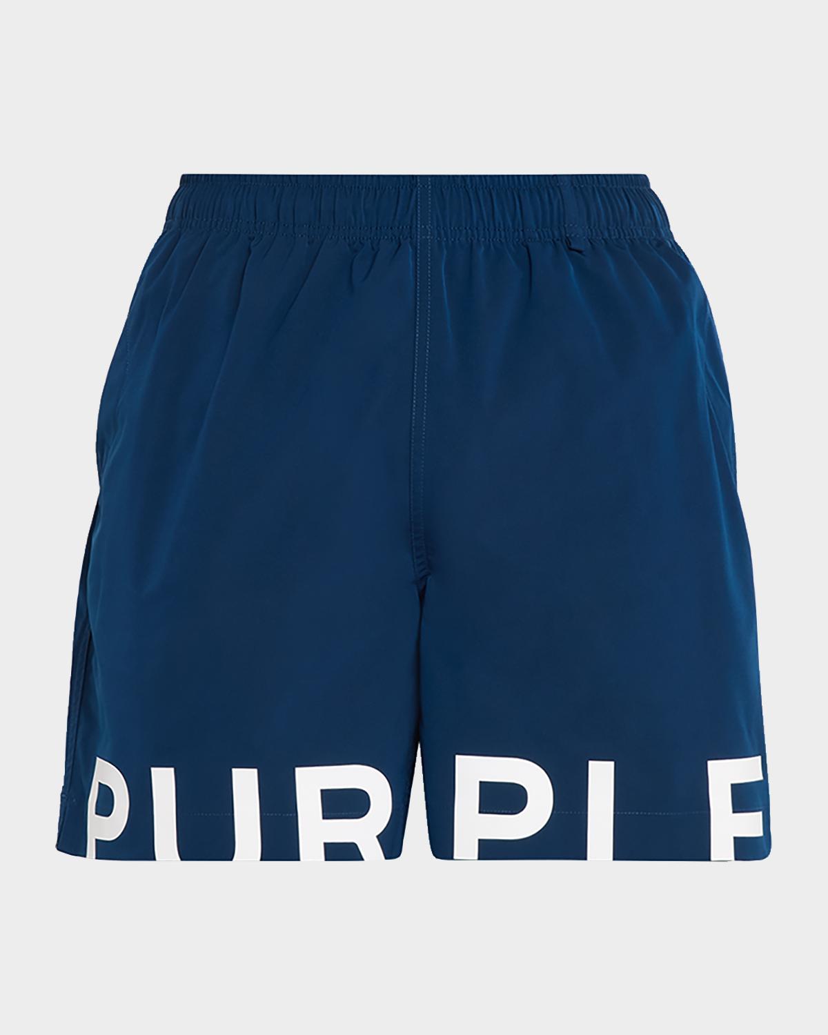PURPLE Men's All Round Logo Pull-On Shorts