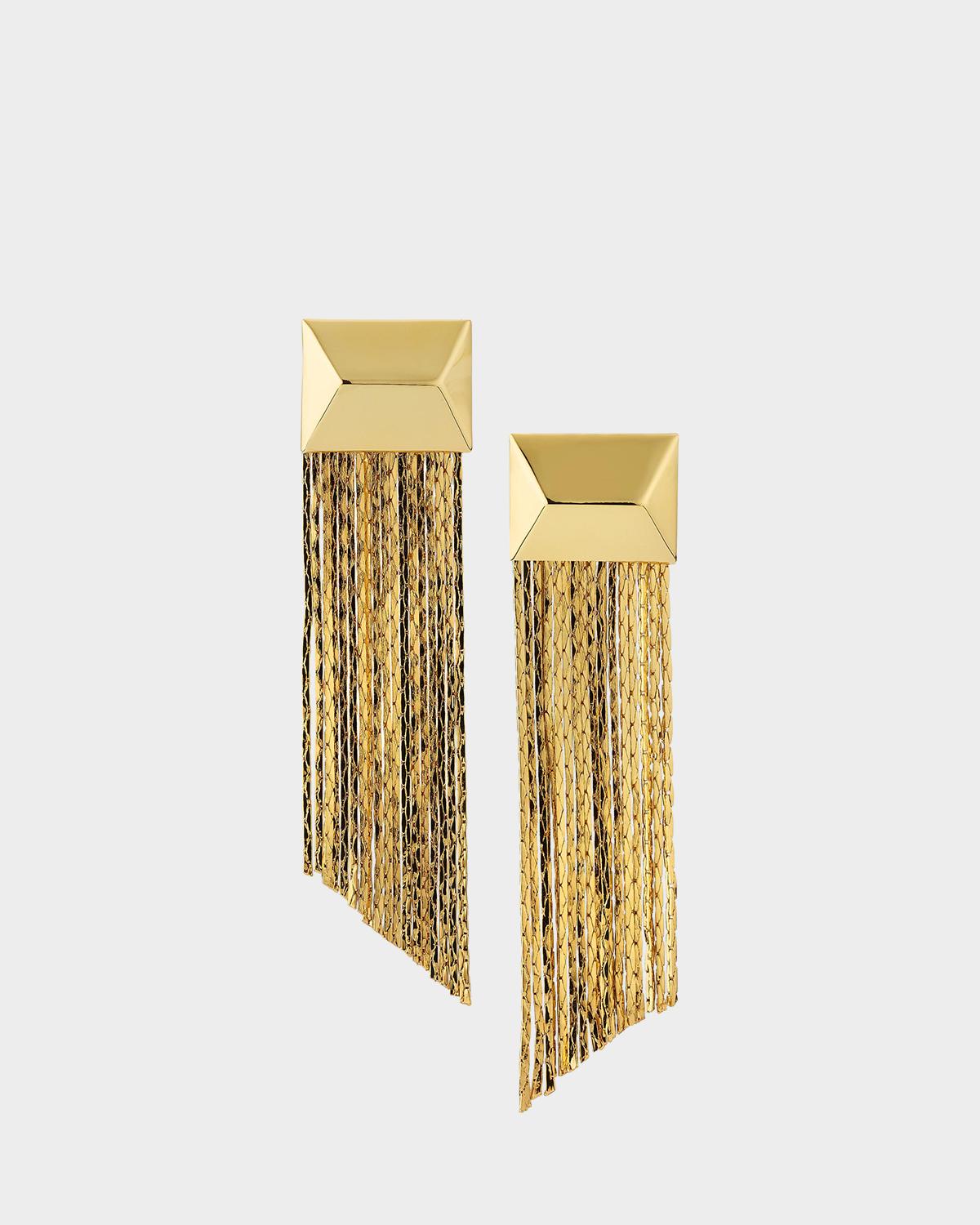 14K-Gold-Plated Fringe Ear Jackets