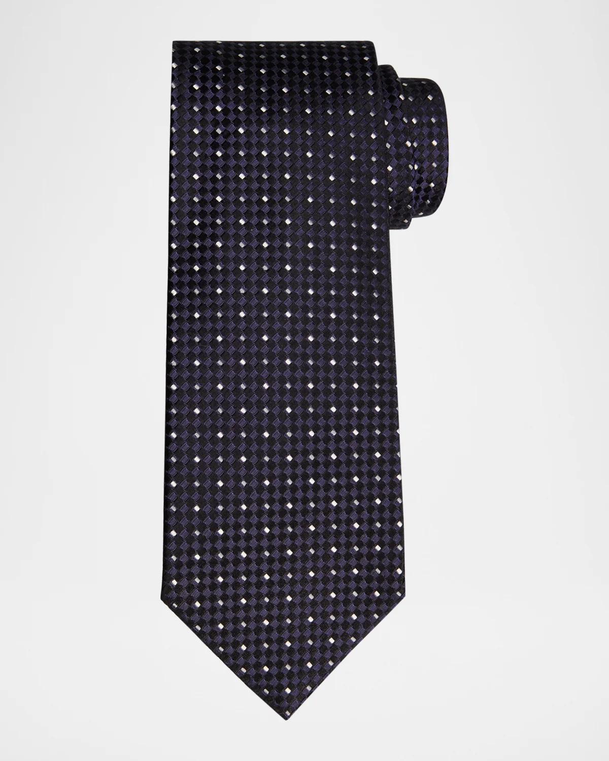 Men & apos;s Micro-Jacquard Silk Tie