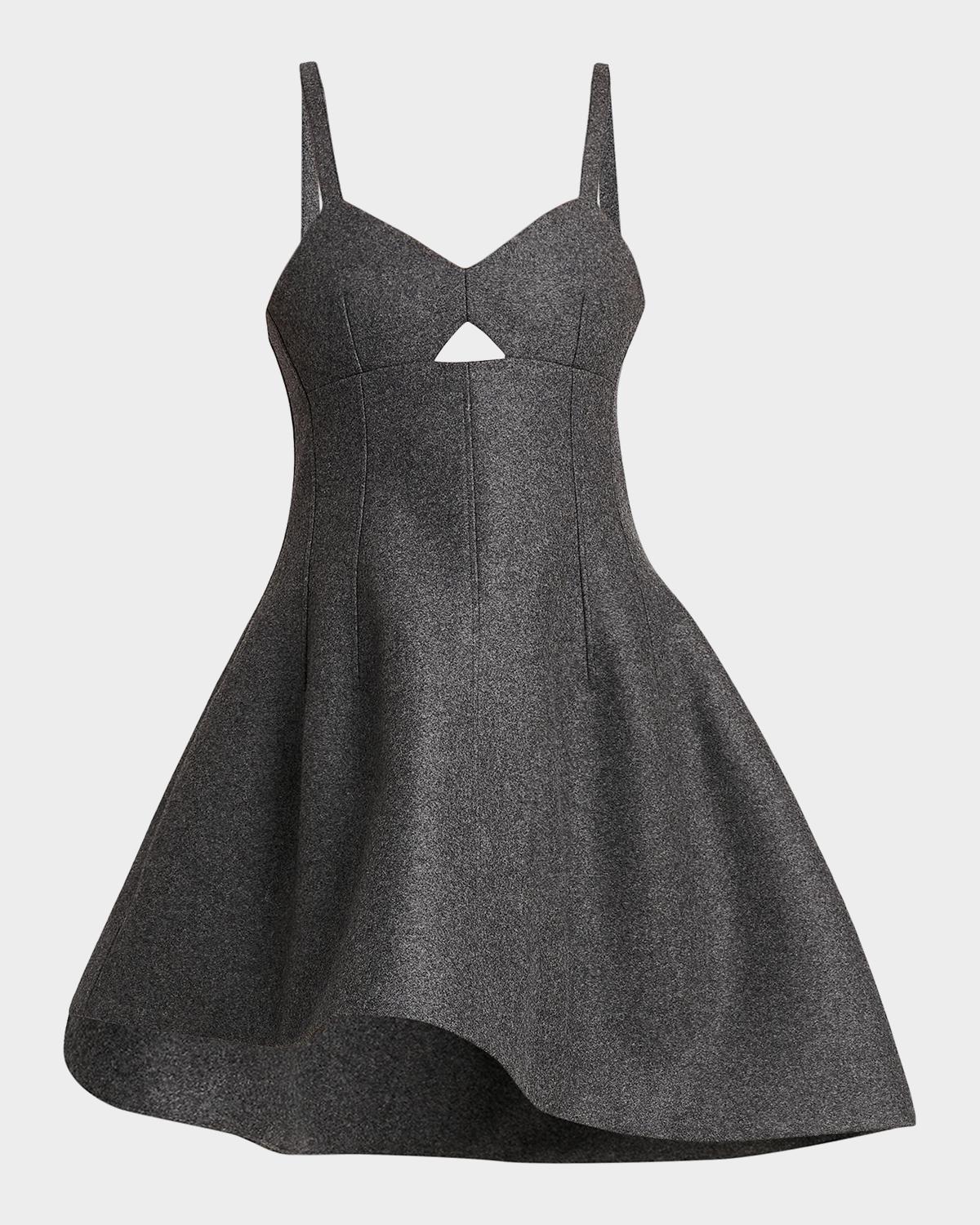 Jil Sander Wool Melange Fit-&-Flare Mini Dress