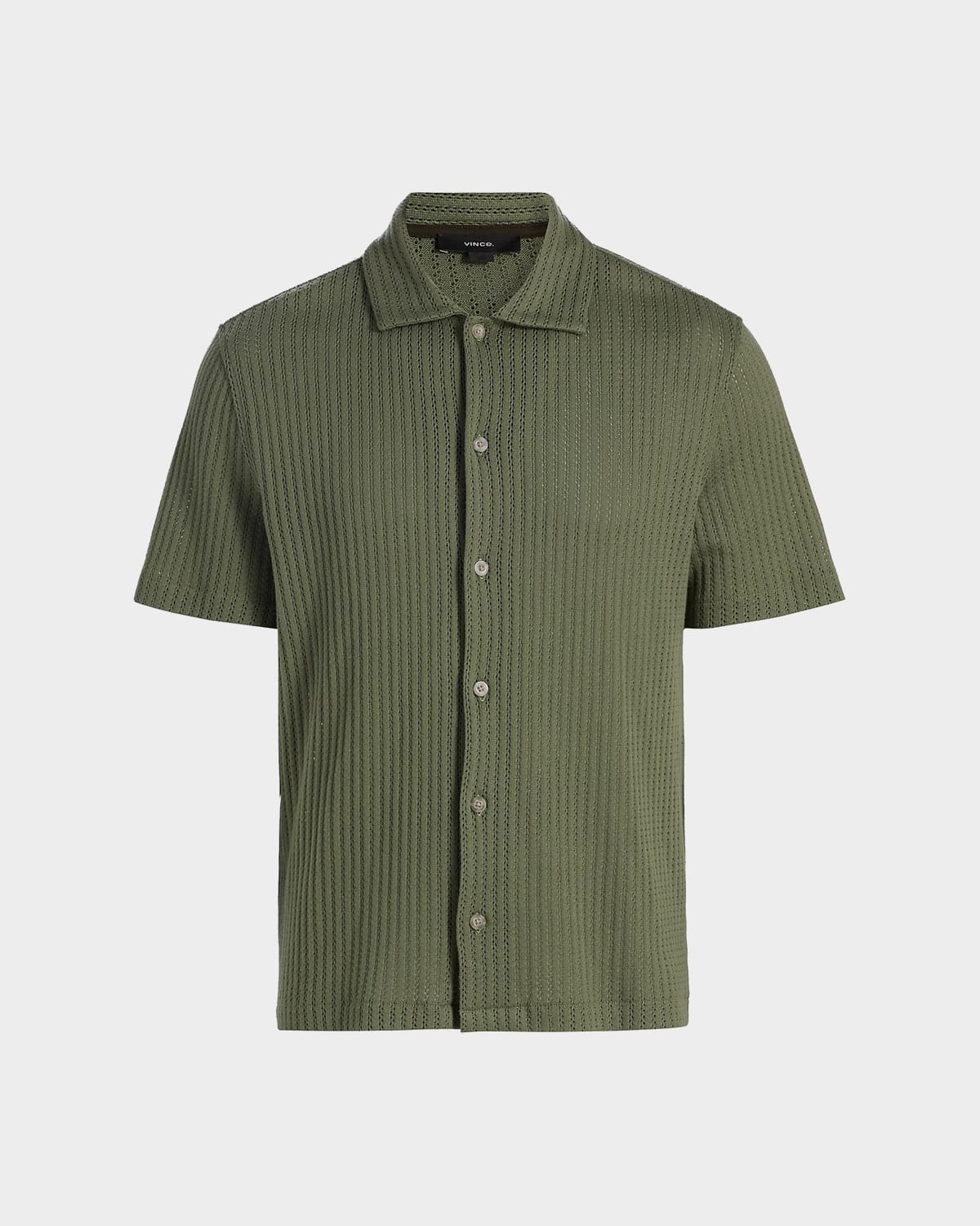 Vince Men & Apos;s Pointelle Short-sleeve Shirt