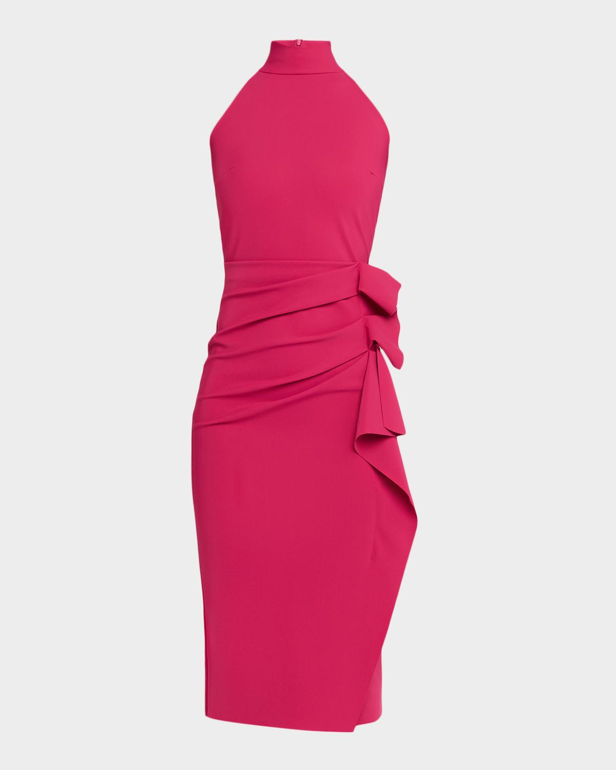 Chiara Boni La Petite Robe Halter Ruffle Midi Dress