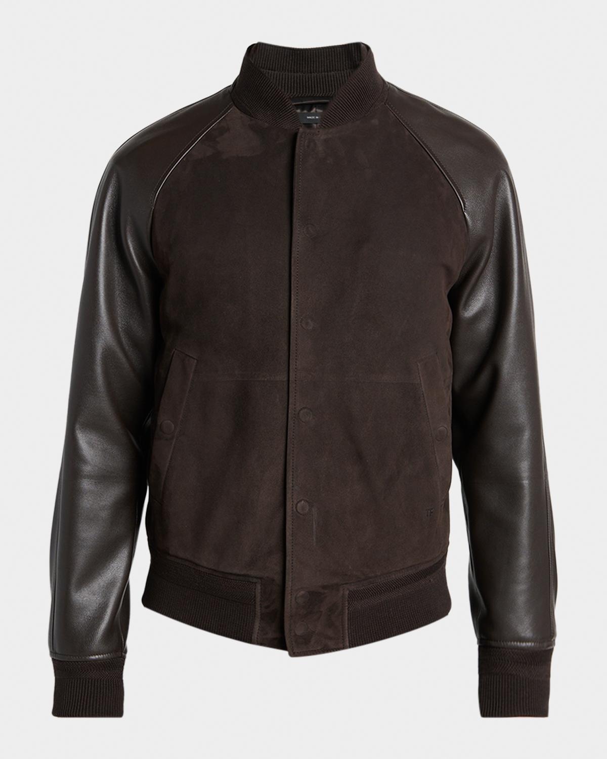Men & apos;s Suede Bomber Jacket
