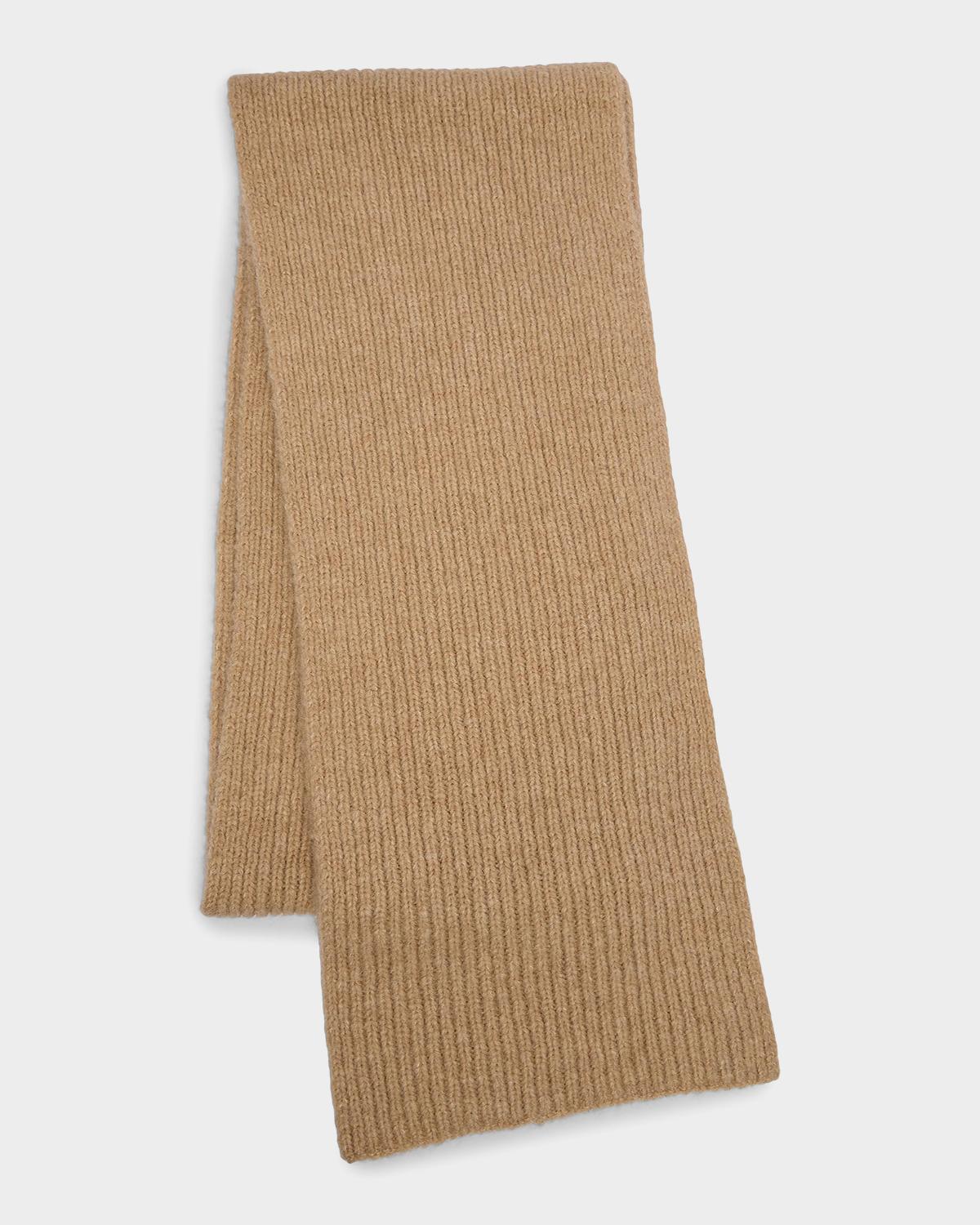 Dries Van Noten Men's Moyson Wool Ribbed Scarf