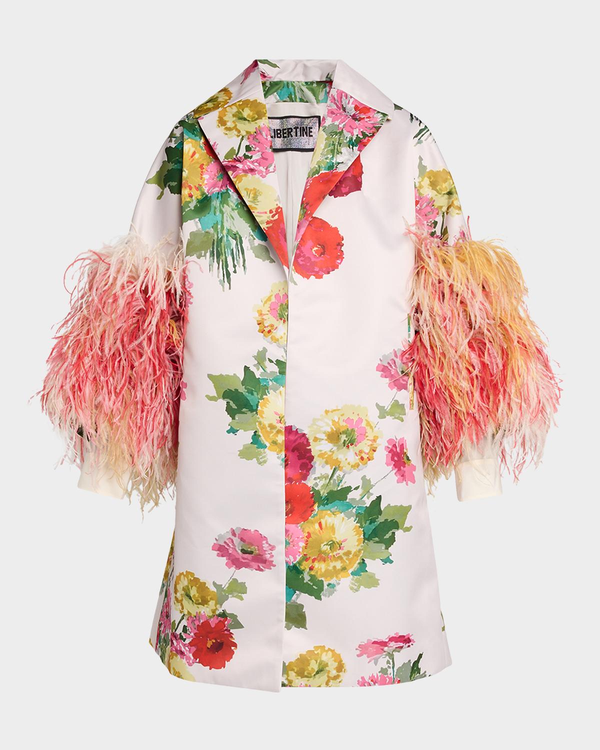 Libertine Pat Nixon Feathered Oversized Coat