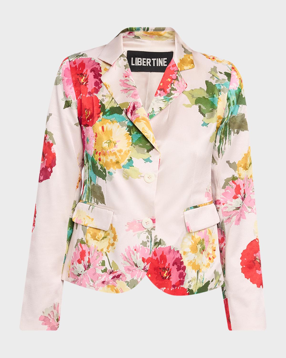 Libertine Pat Nixon Silk Single-Breasted Classic Jacket