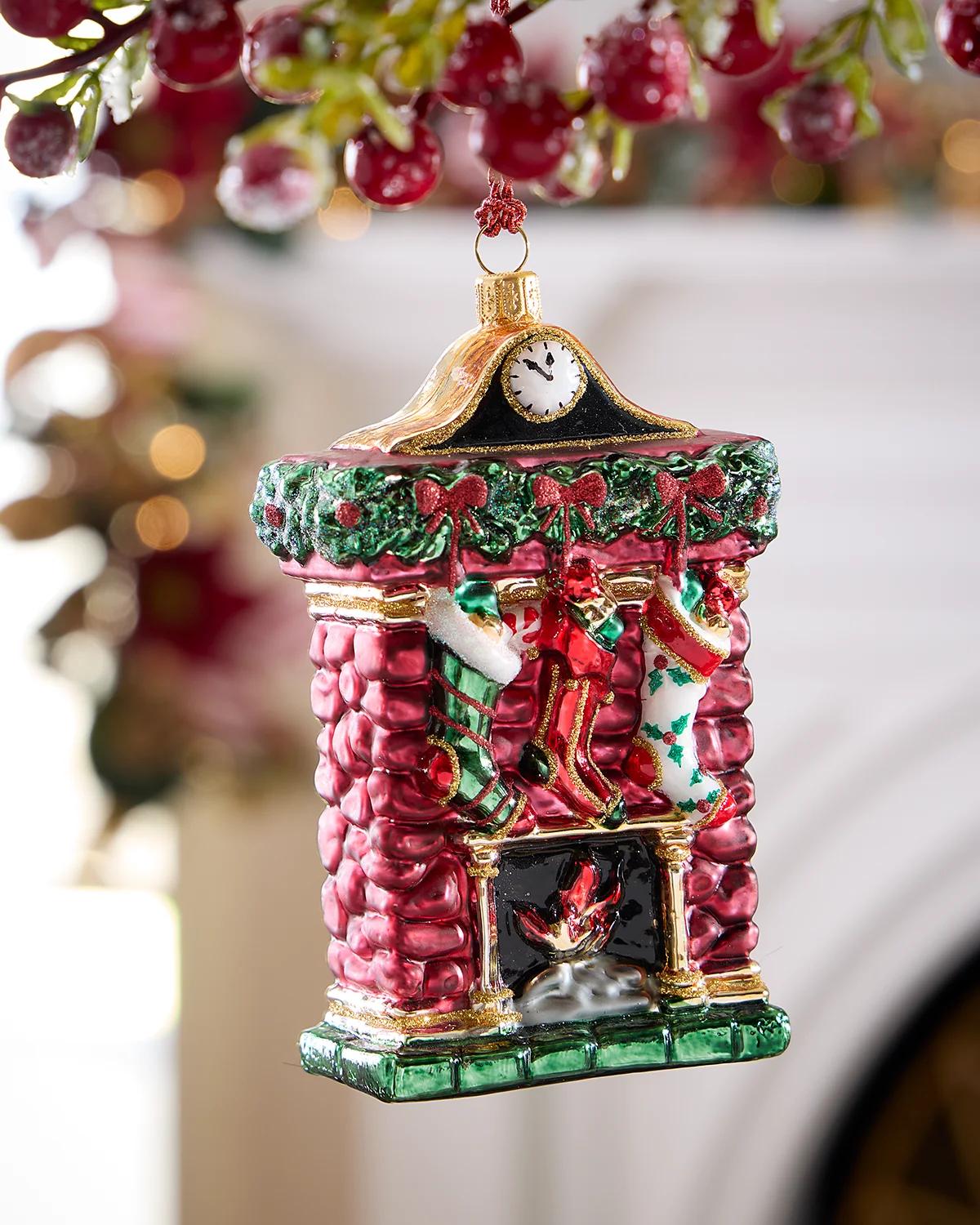 Exclusive Chimney With Stockings Christmas Ornament