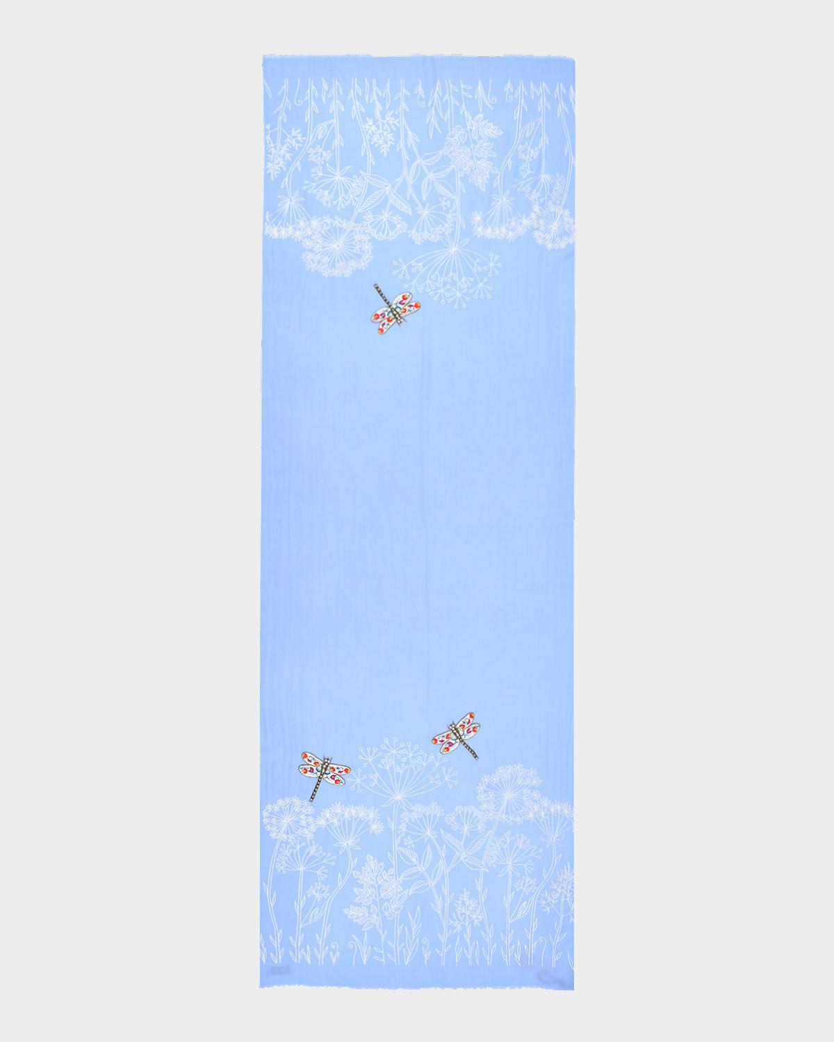 Janavi India Dragonfly Waltz Stole in Merino Wool