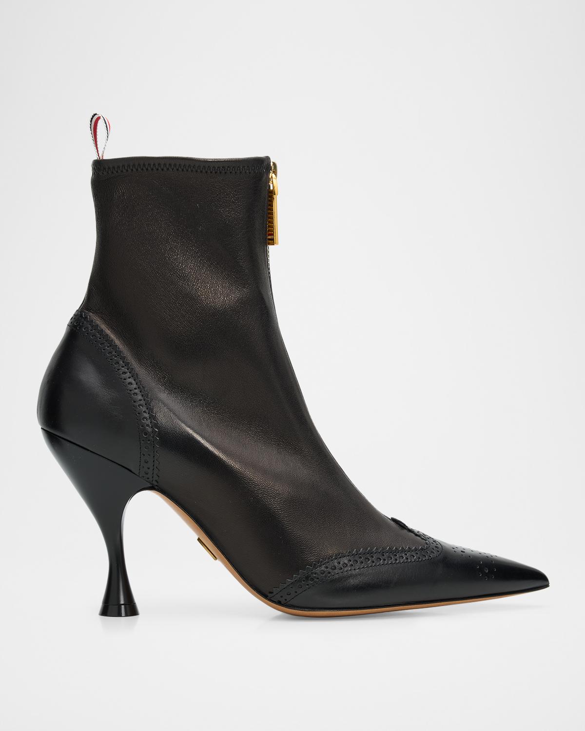 Thom Browne 90mm Wingtip Leather Booties