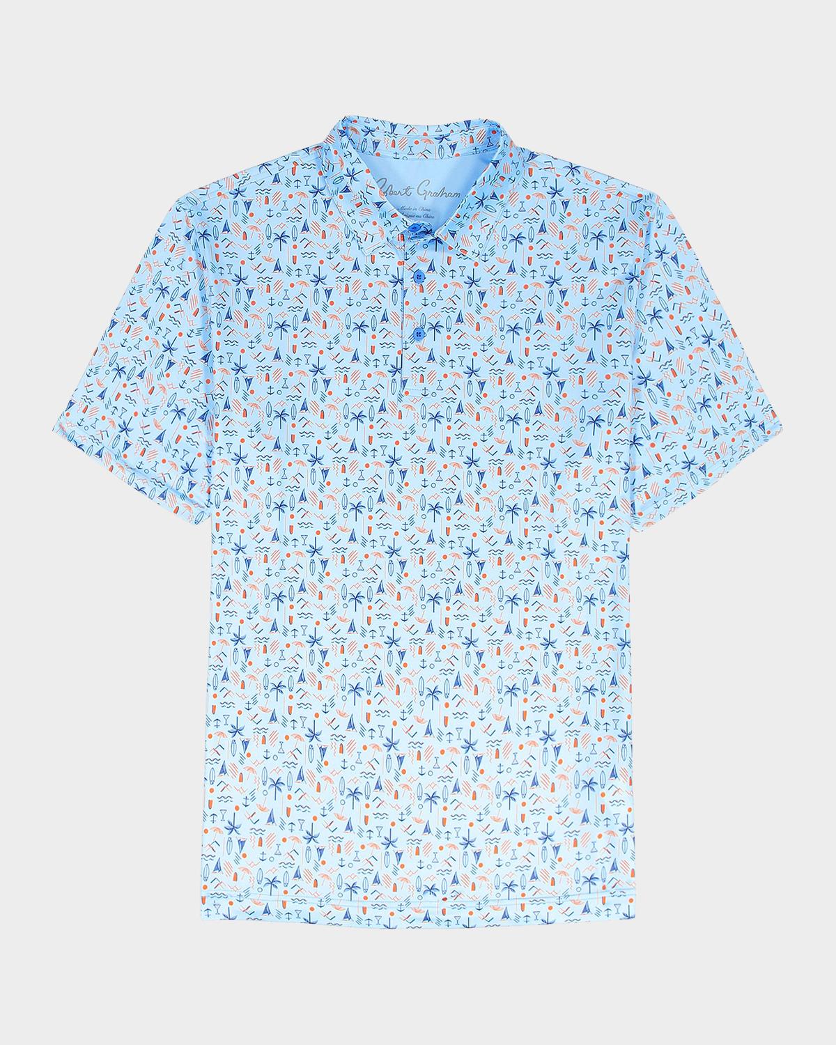 Robert Graham Coastal Vibes Performance Knit Polo Shirt