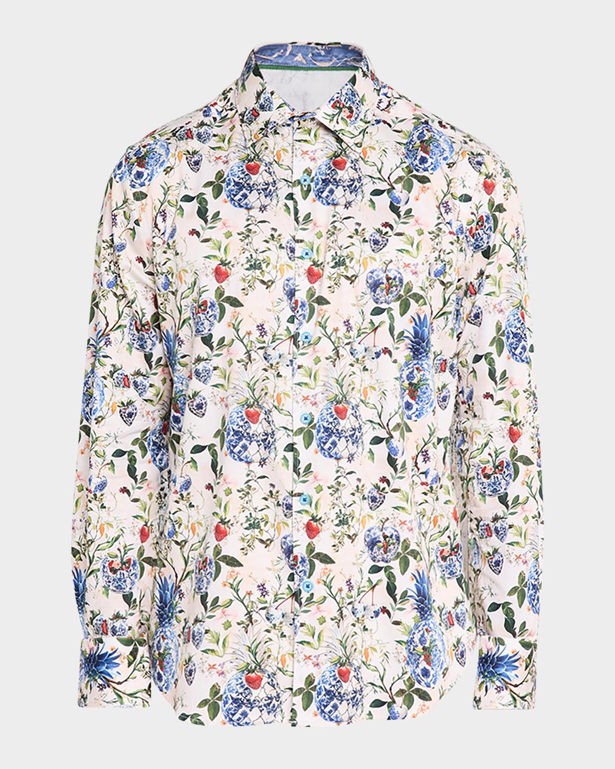 Robert Graham Men's Briarcliff Cotton Stretch Floral Sport Shirt