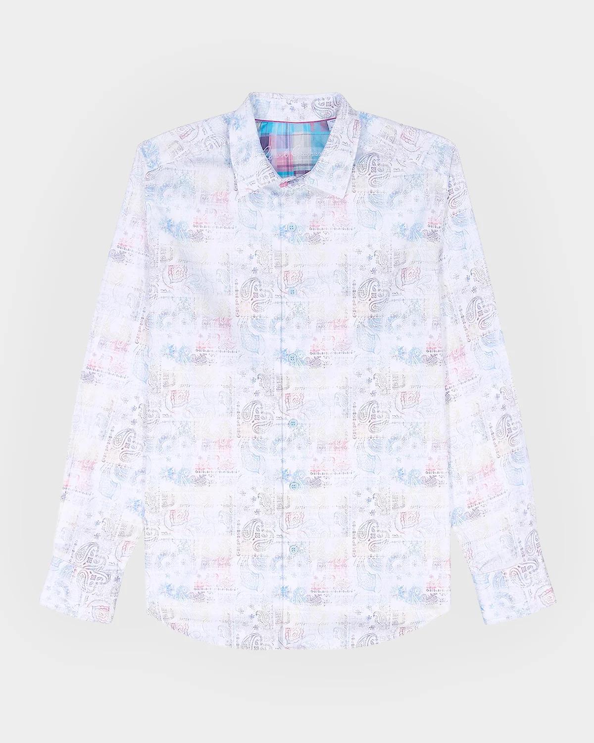 Robert Graham Men's Vista Paisley-Plaid Stretch Sport Shirt