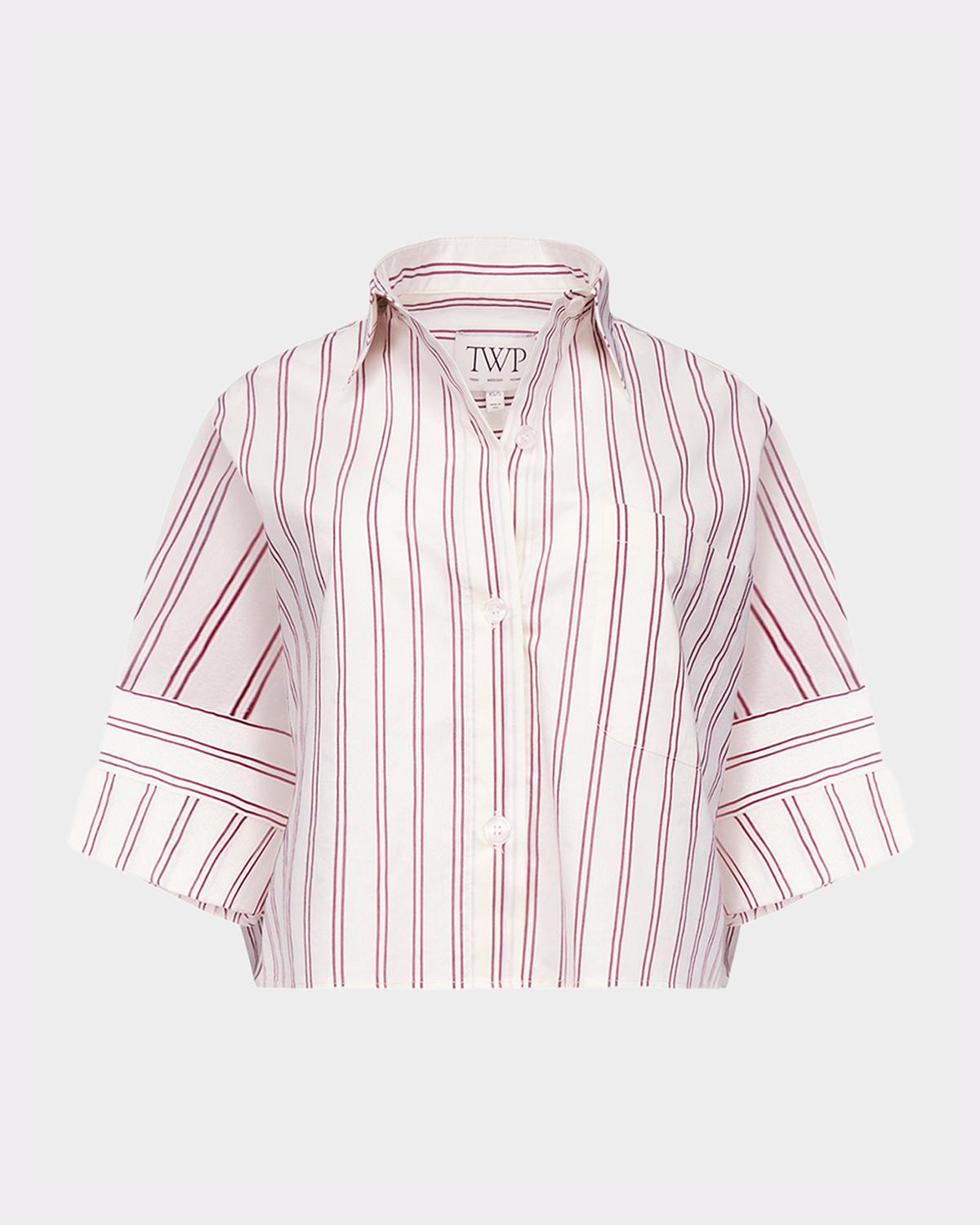 TWP Next Ex Striped Cropped Shirt