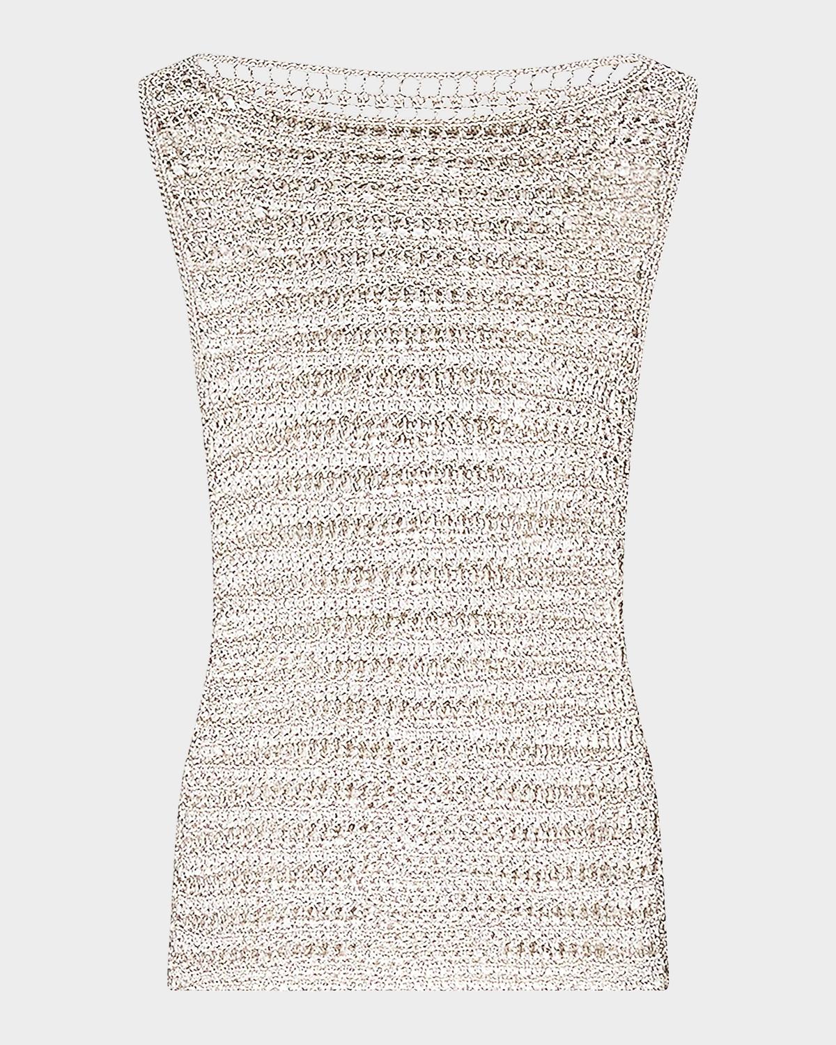 TWP Cleo Metallic Crochet Tank