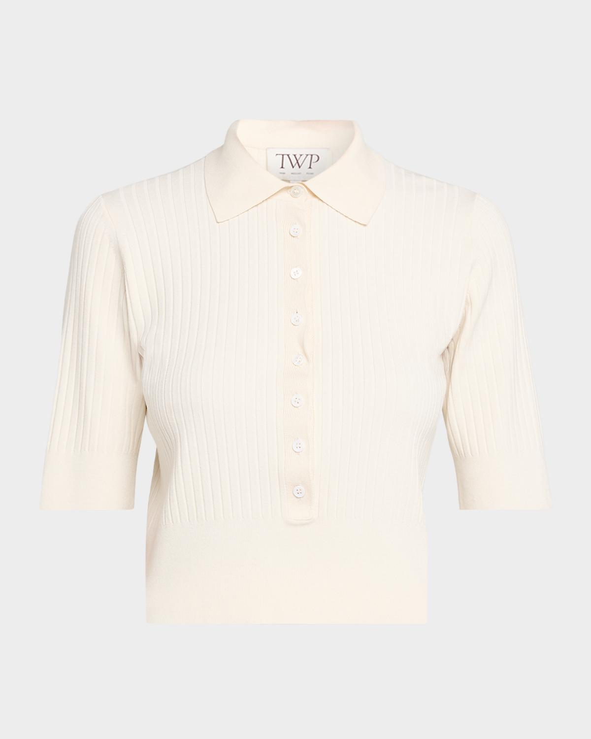 TWP Ribbed Short-Sleeve Top