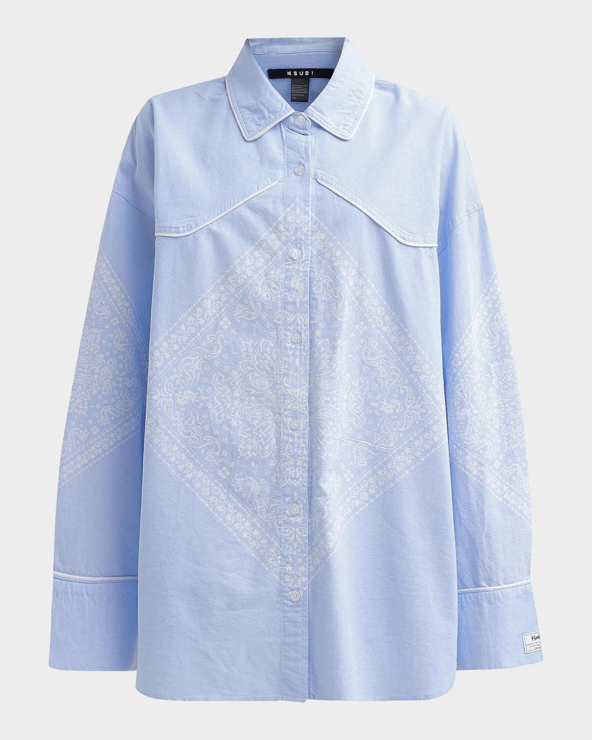 Ksubi Higher Than Heaven Astra Bandana-Print Cotton Shirt