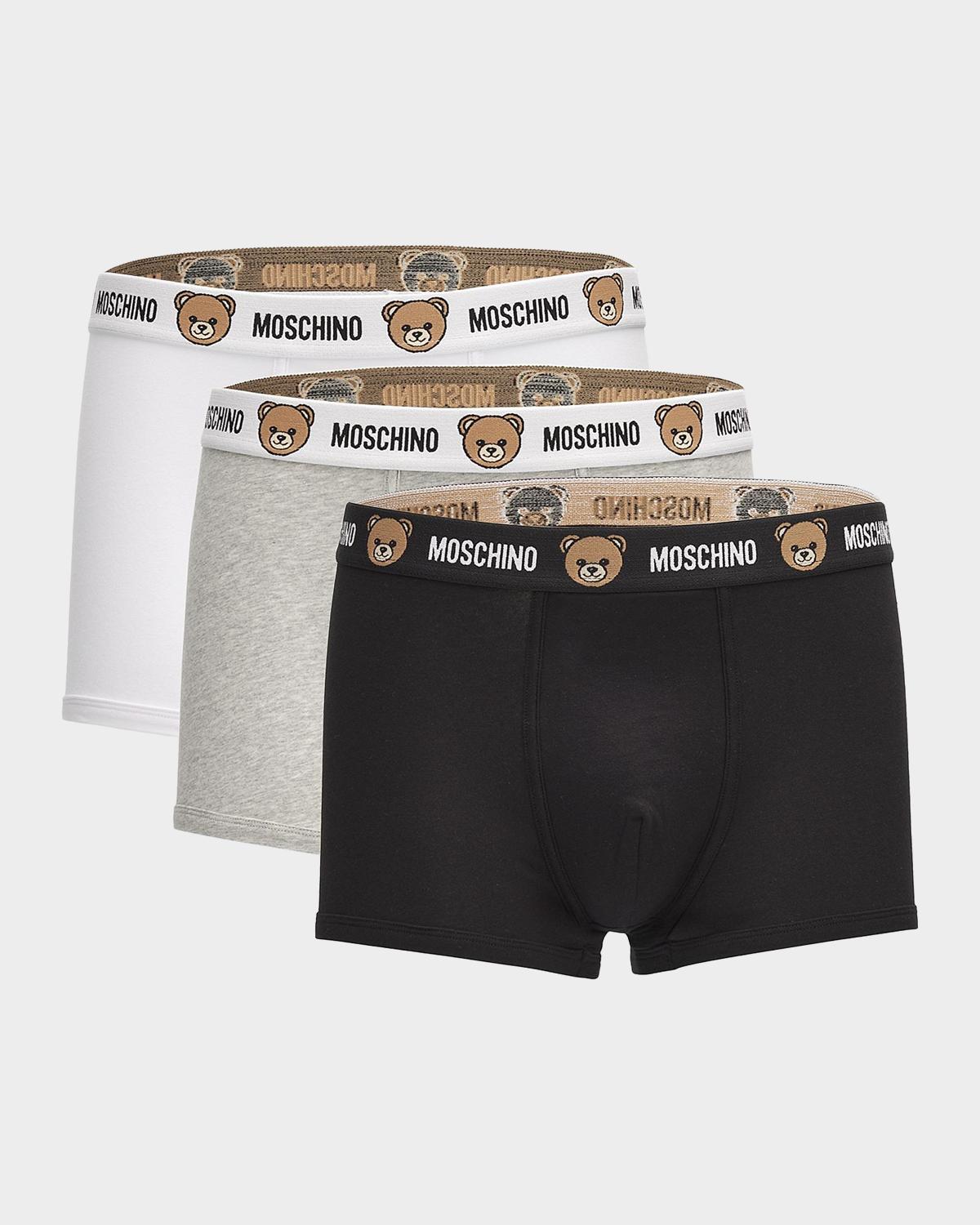 Moschino Men's 3-Pack New Bear Stretch Jersey Briefs