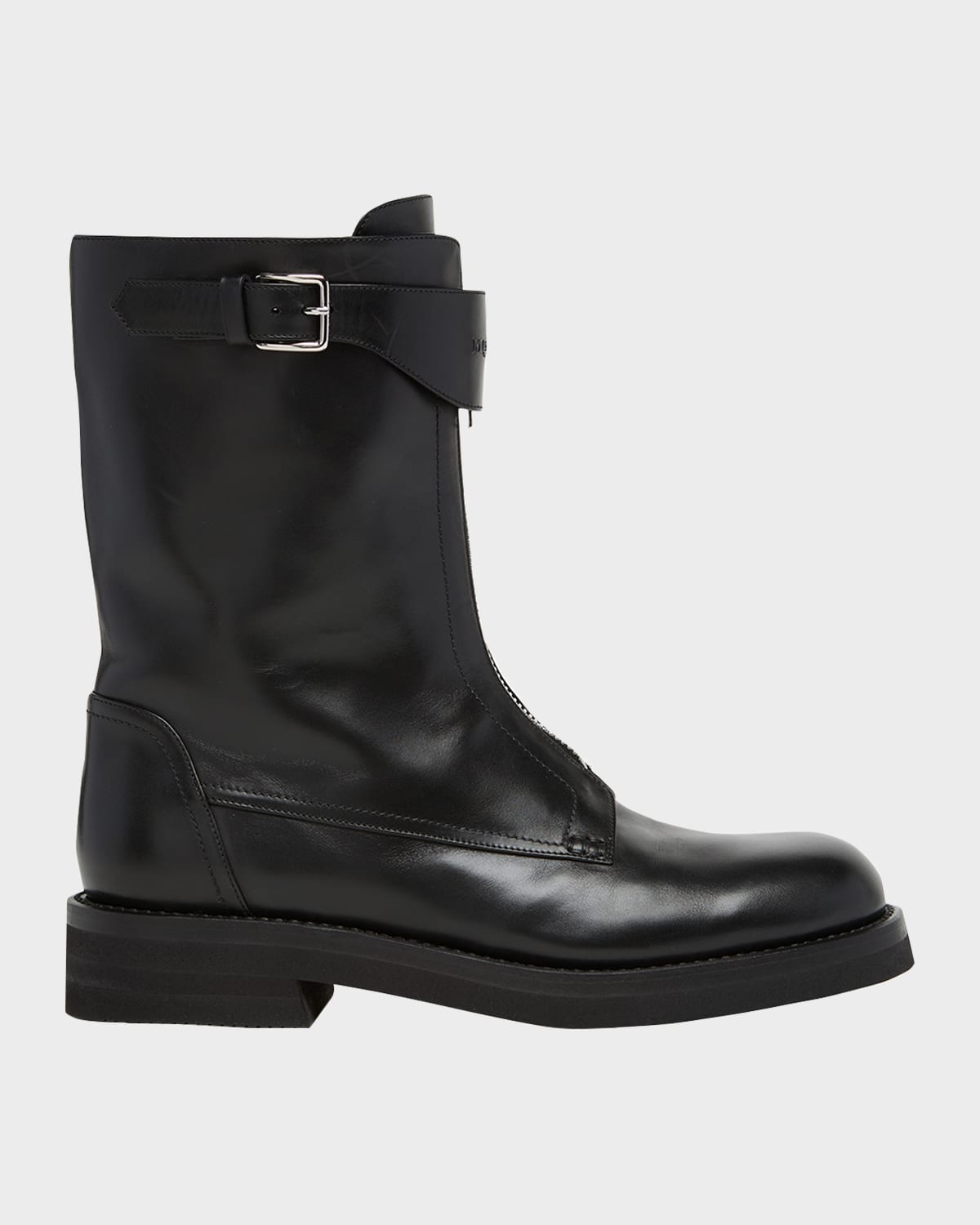 Alexander Mcqueen Men & Apos;s Leather Biker Boots In Black