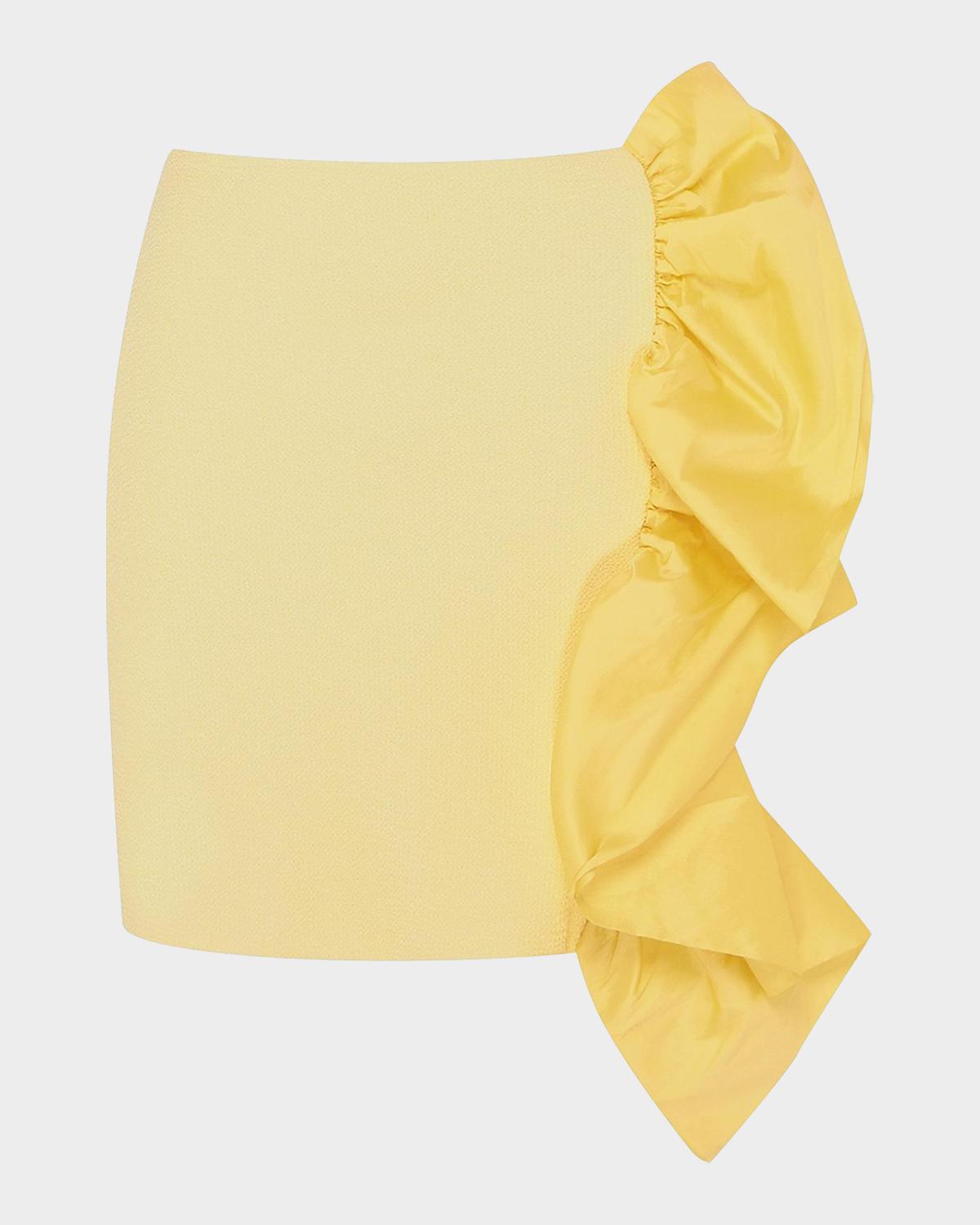 PatBO Taffeta Ruffle Mini Skirt