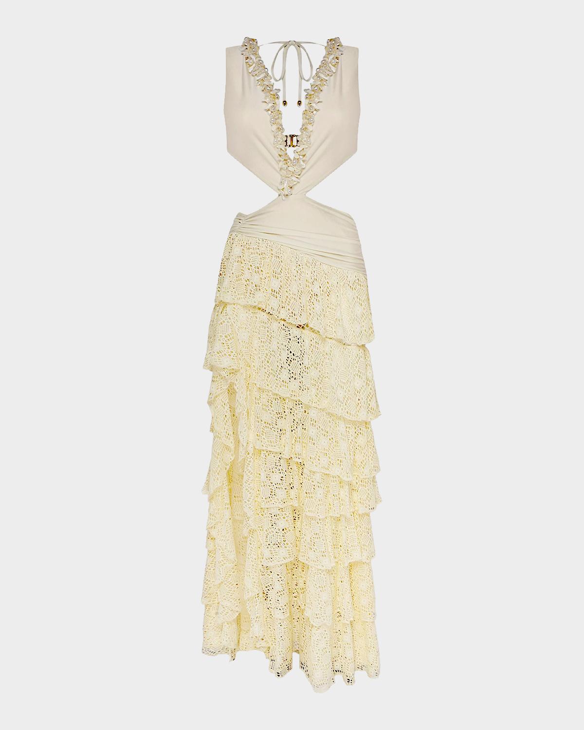 PatBO Martina Ruffled Maxi Dress