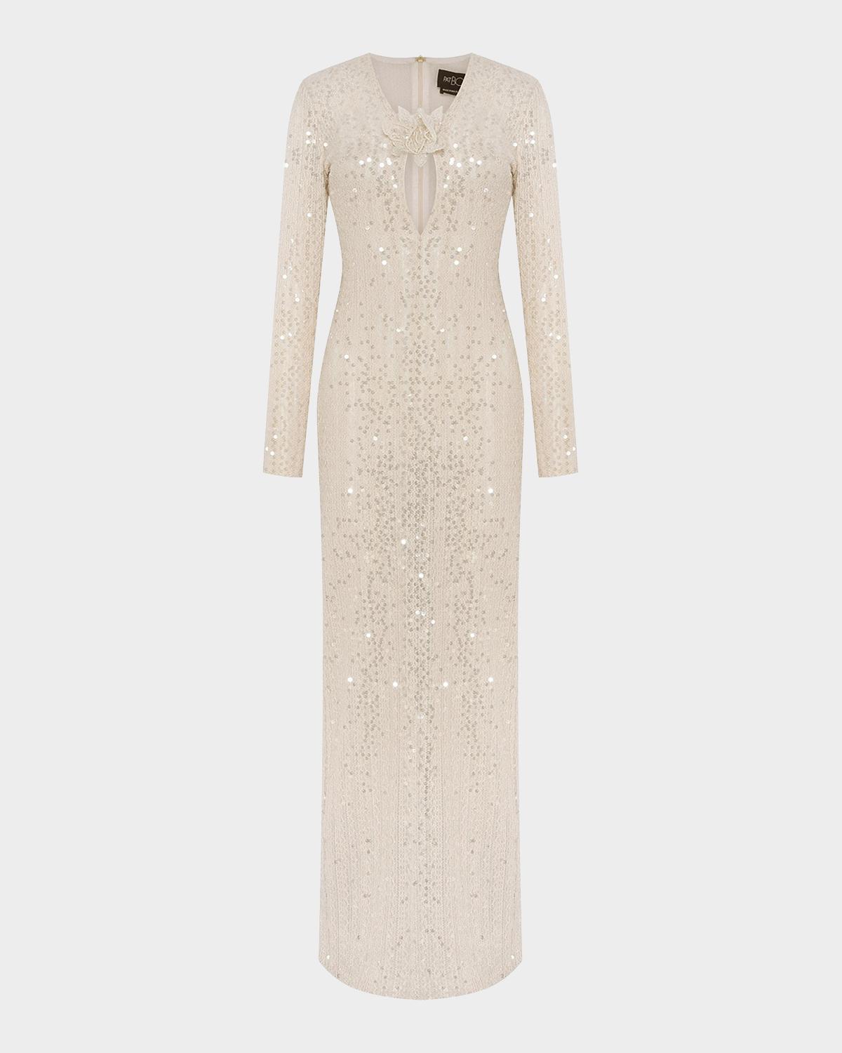 PatBO Iara Crochet Plunge Maxi Dress
