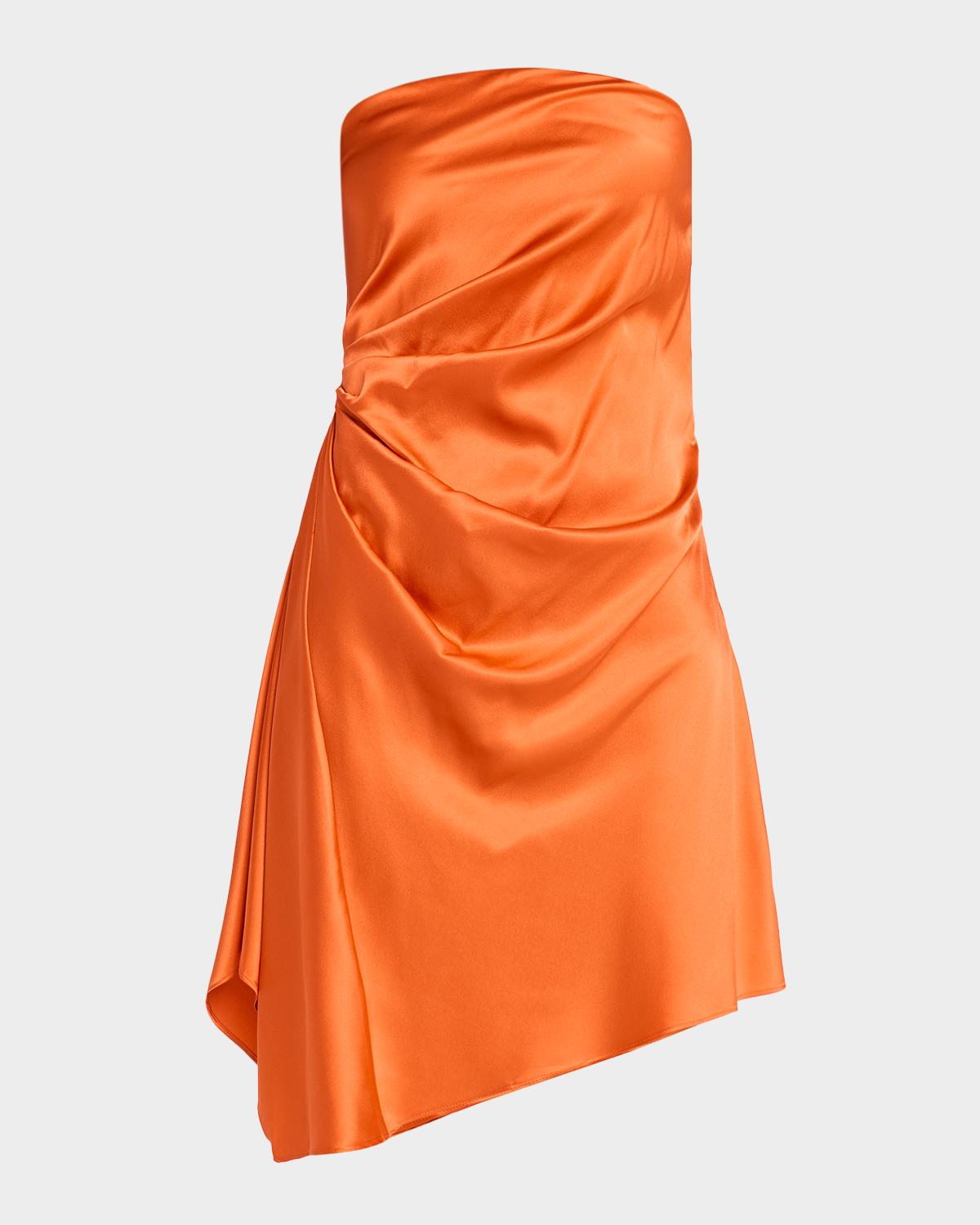 STAUD Adriana Silk Mini Dress