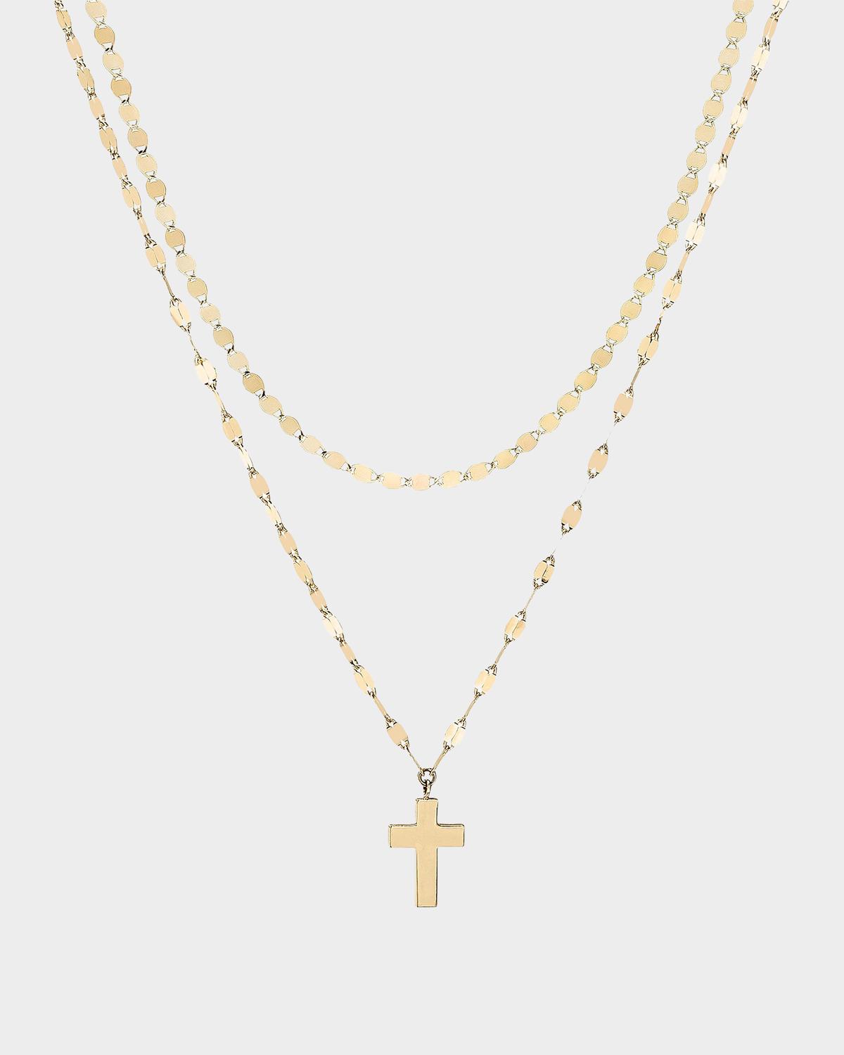 Faith 14K Yellow Gold Cross Pendant Necklace