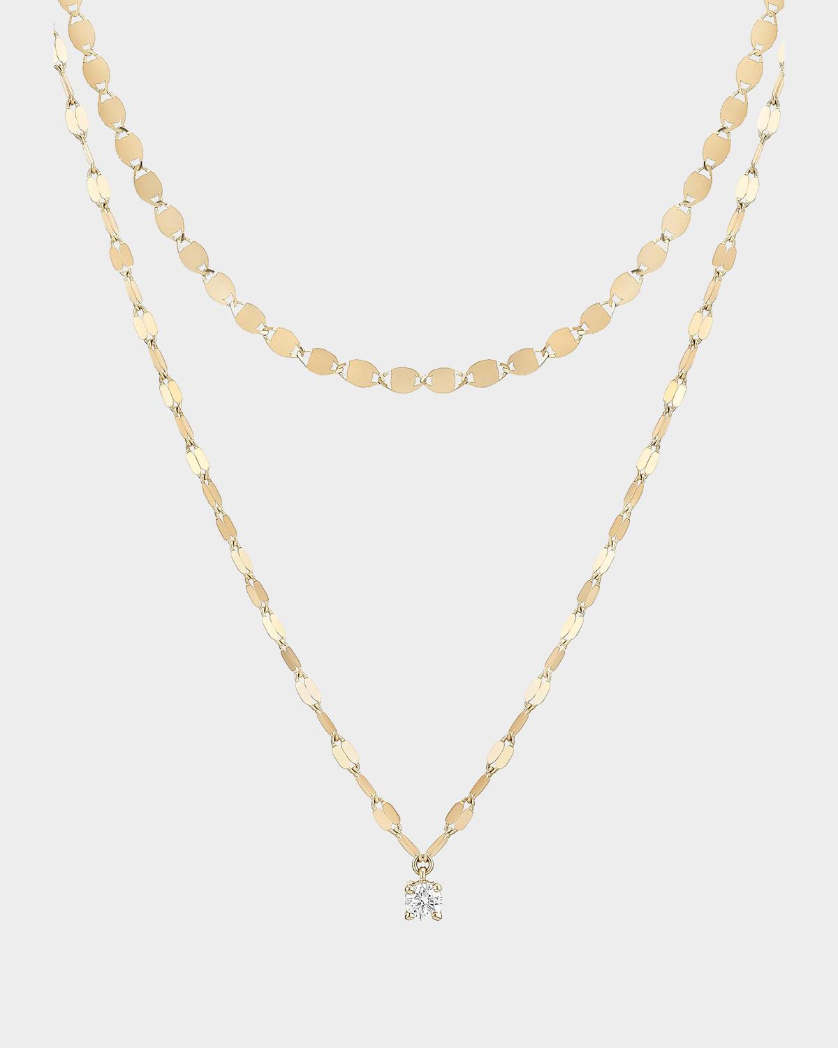 14K Yellow Gold & 0.11 TCW Diamond Pendant Necklace
