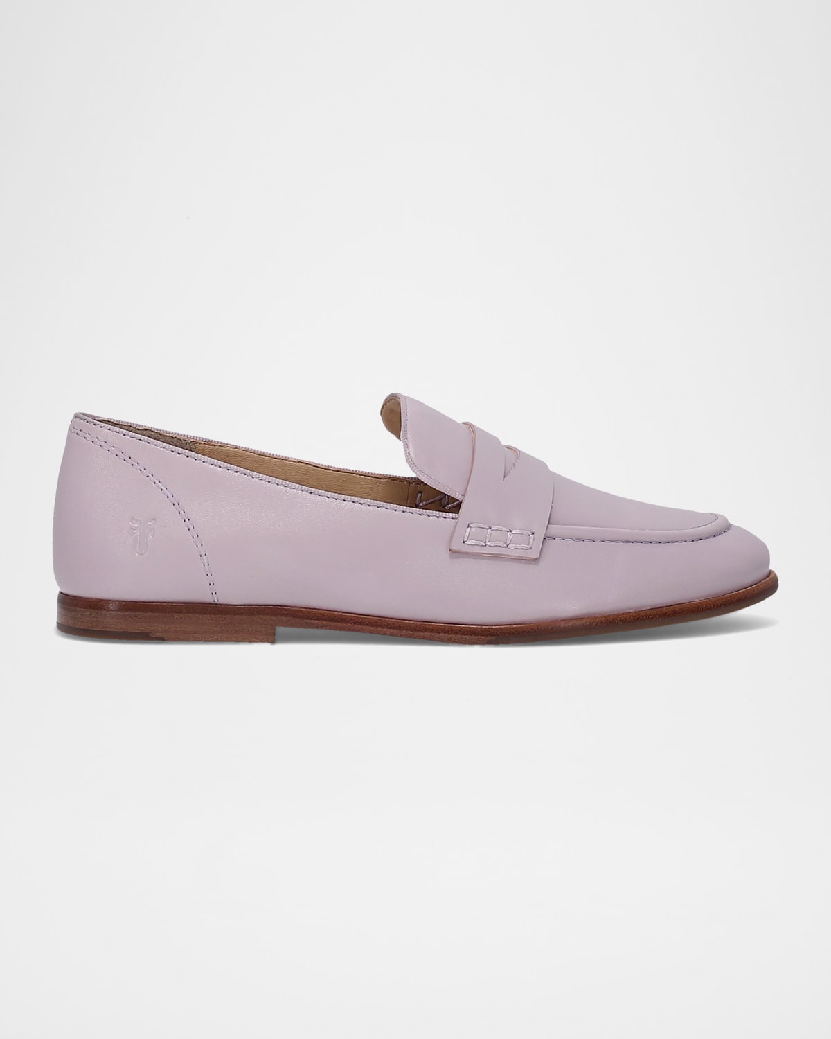 Frye Faith Leather Penny Loafers In Purple