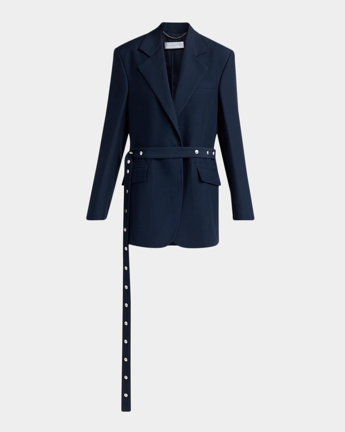 Stella McCartney Stud-Belted Oversized Blazer