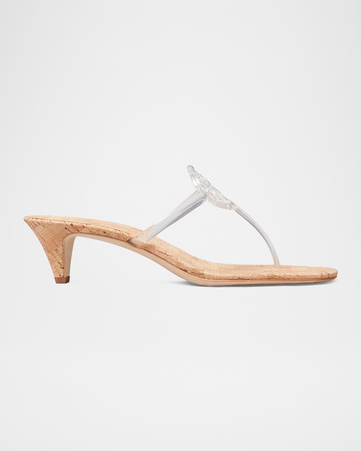 Tory Burch Miller Jelly Kitten-Heel Sandals