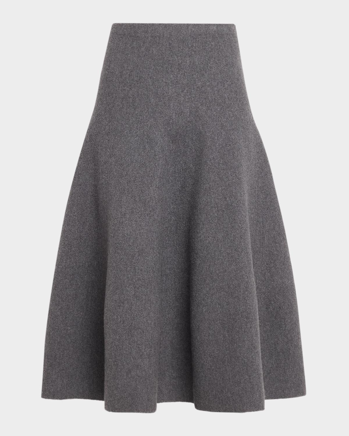Brandon Maxwell Miller Structured Wool Midi Skirt