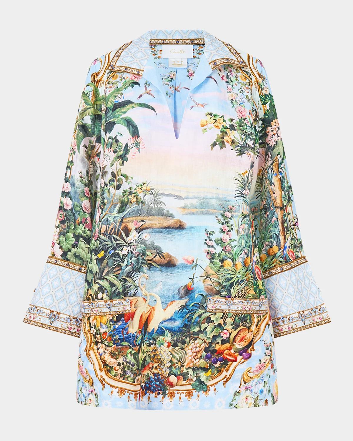Camilla Sisi Society Long-Sleeve Tunic Dress
