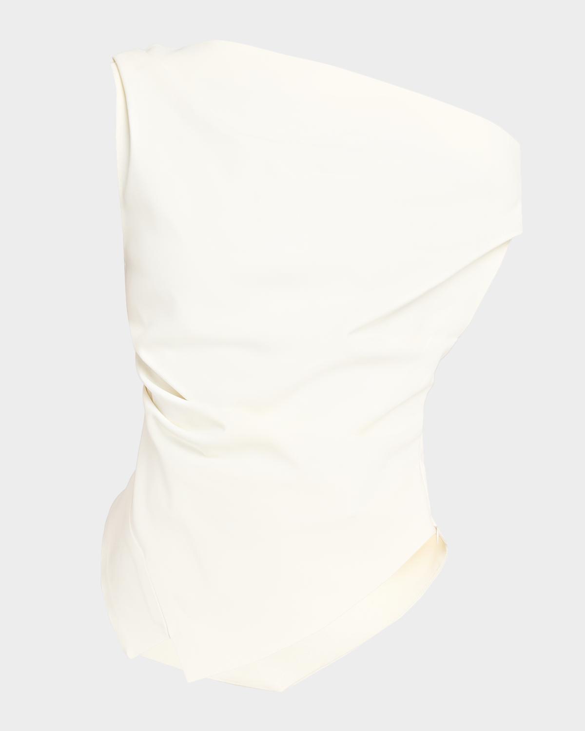 Róhe Draped One-Shoulder Top
