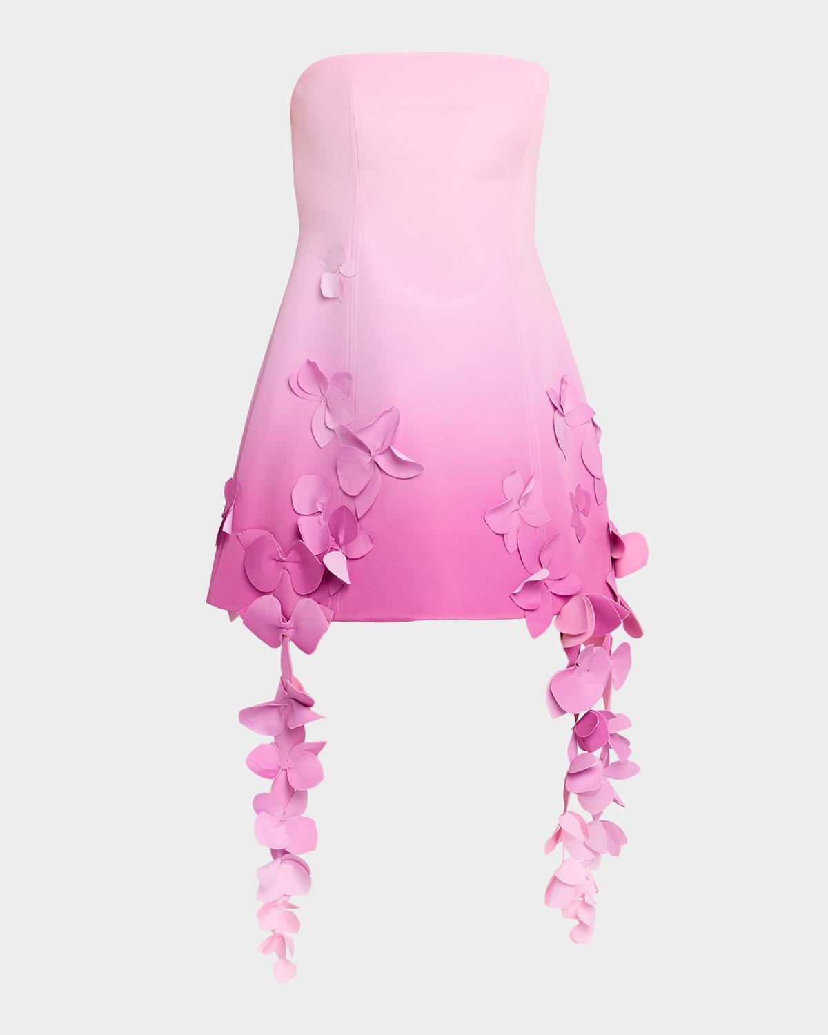 Acler Forever Young Sandia Ombré Strapless Mini Dress